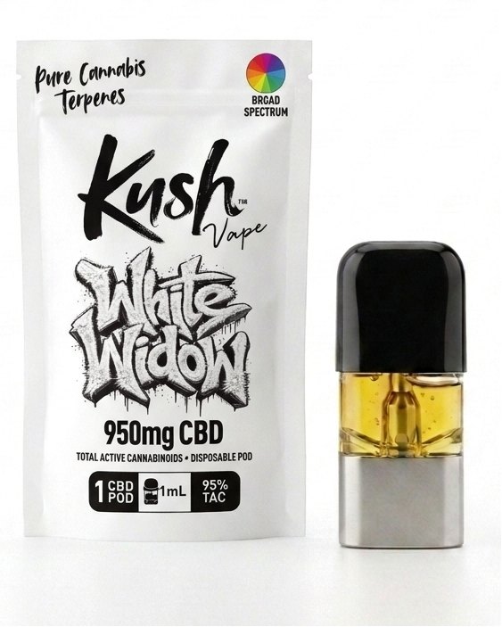Kush White Widow pod and pouch